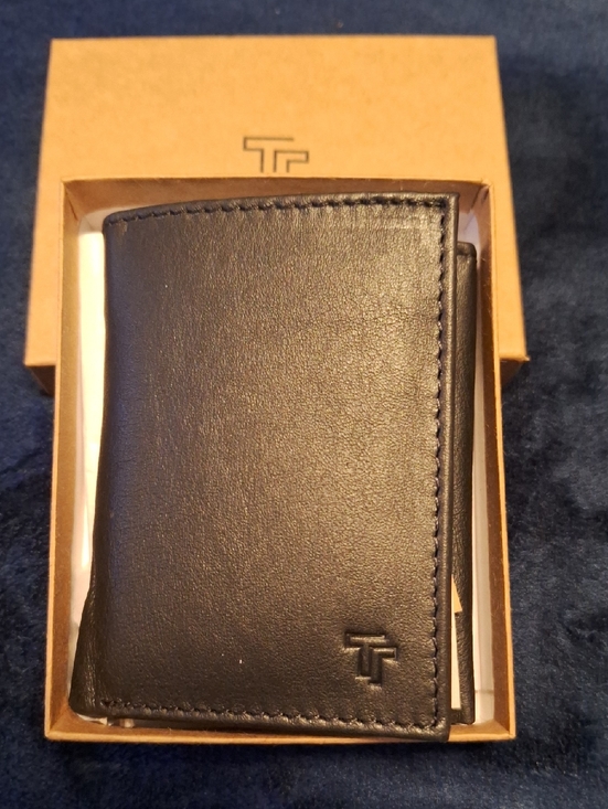 Tru Tann Other - Men's Black NAPPA Leather Bi-Fold Wallet